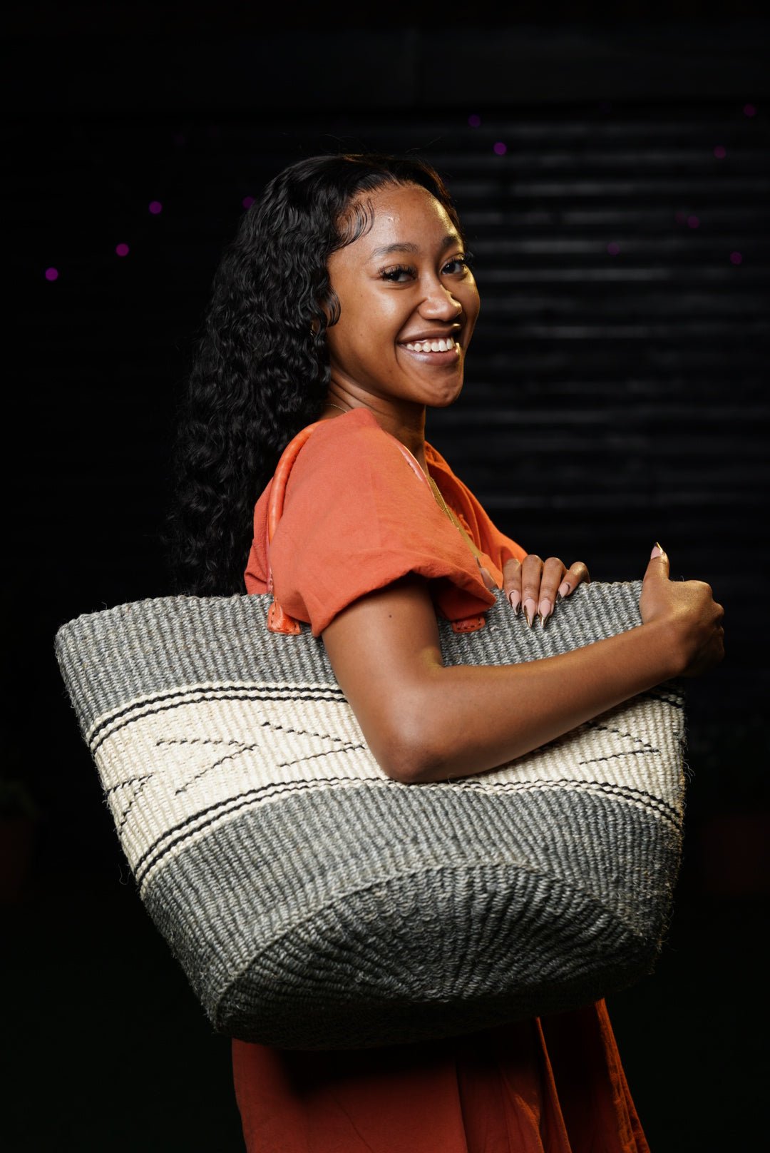 Hand-Woven Sisal Handbag from Kenya